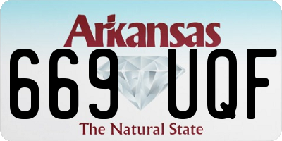 AR license plate 669UQF