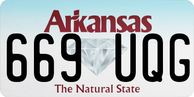 AR license plate 669UQG