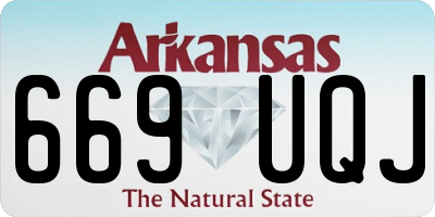 AR license plate 669UQJ
