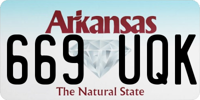 AR license plate 669UQK