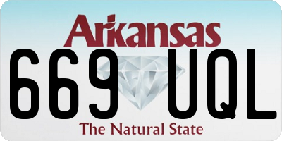 AR license plate 669UQL