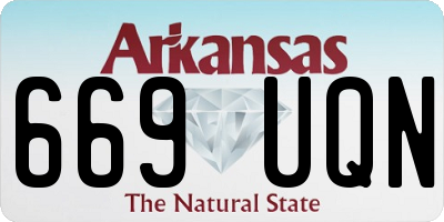 AR license plate 669UQN