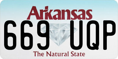AR license plate 669UQP