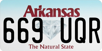 AR license plate 669UQR