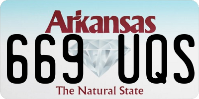 AR license plate 669UQS