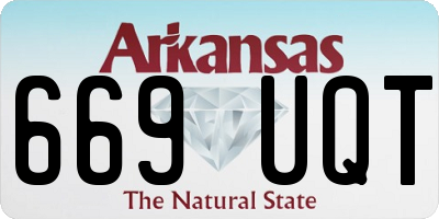 AR license plate 669UQT
