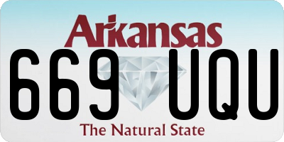 AR license plate 669UQU