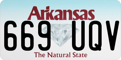 AR license plate 669UQV
