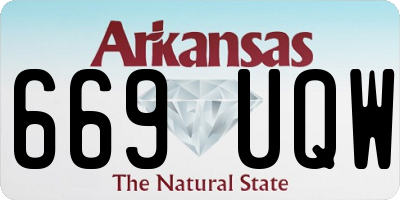 AR license plate 669UQW