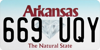 AR license plate 669UQY