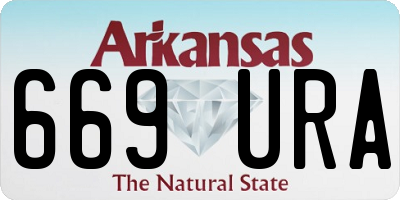AR license plate 669URA