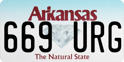 AR license plate 669URG