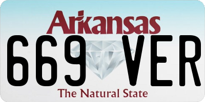AR license plate 669VER