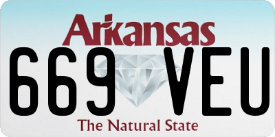 AR license plate 669VEU