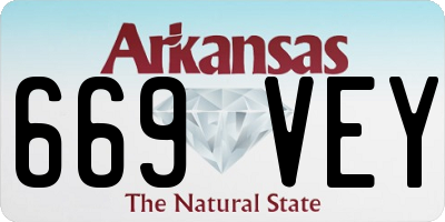 AR license plate 669VEY
