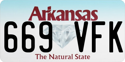AR license plate 669VFK