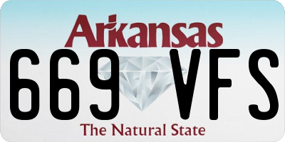 AR license plate 669VFS