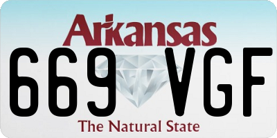 AR license plate 669VGF