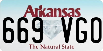 AR license plate 669VGO