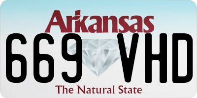 AR license plate 669VHD