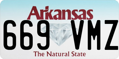 AR license plate 669VMZ