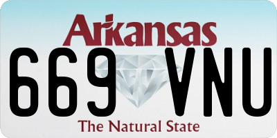 AR license plate 669VNU