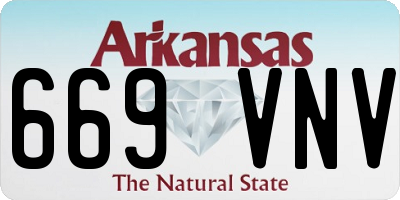 AR license plate 669VNV