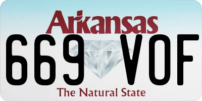 AR license plate 669VOF