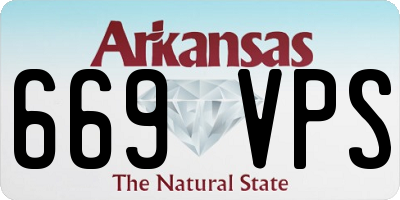 AR license plate 669VPS