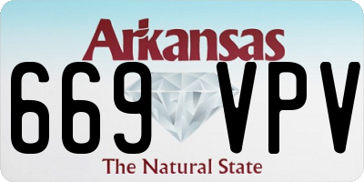 AR license plate 669VPV