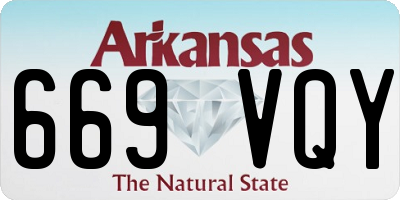AR license plate 669VQY