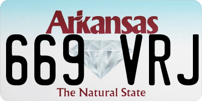 AR license plate 669VRJ