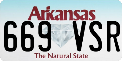 AR license plate 669VSR