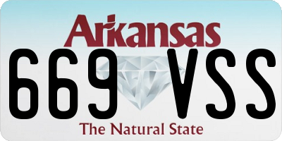 AR license plate 669VSS