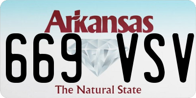 AR license plate 669VSV