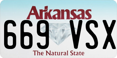 AR license plate 669VSX