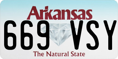 AR license plate 669VSY