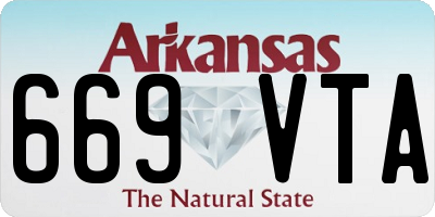 AR license plate 669VTA