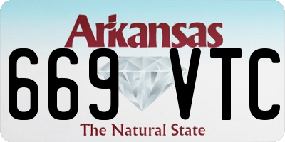 AR license plate 669VTC