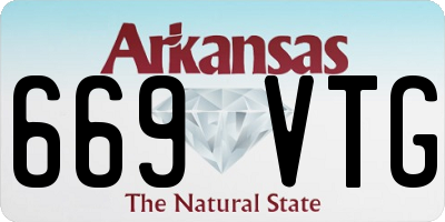 AR license plate 669VTG
