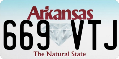 AR license plate 669VTJ