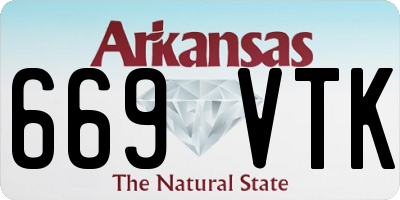 AR license plate 669VTK