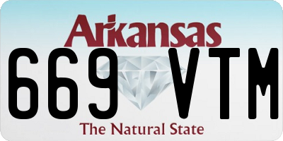AR license plate 669VTM