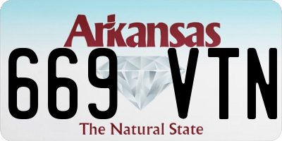 AR license plate 669VTN