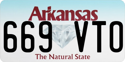 AR license plate 669VTO