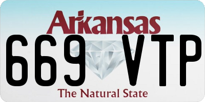 AR license plate 669VTP