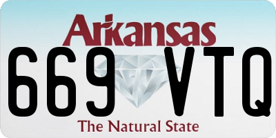 AR license plate 669VTQ