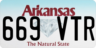 AR license plate 669VTR
