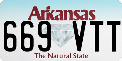 AR license plate 669VTT
