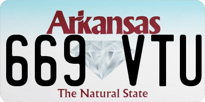 AR license plate 669VTU